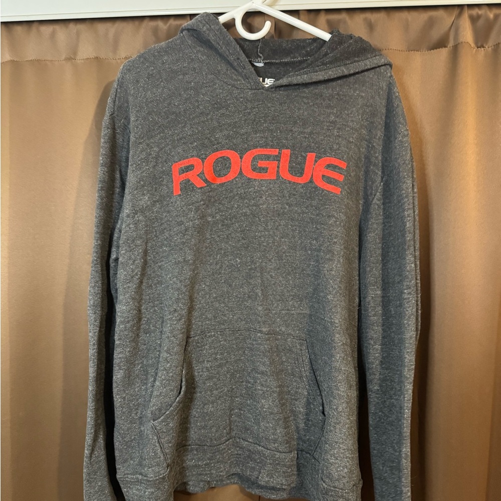 Rogue Charcoal Hoodie with Red Logo